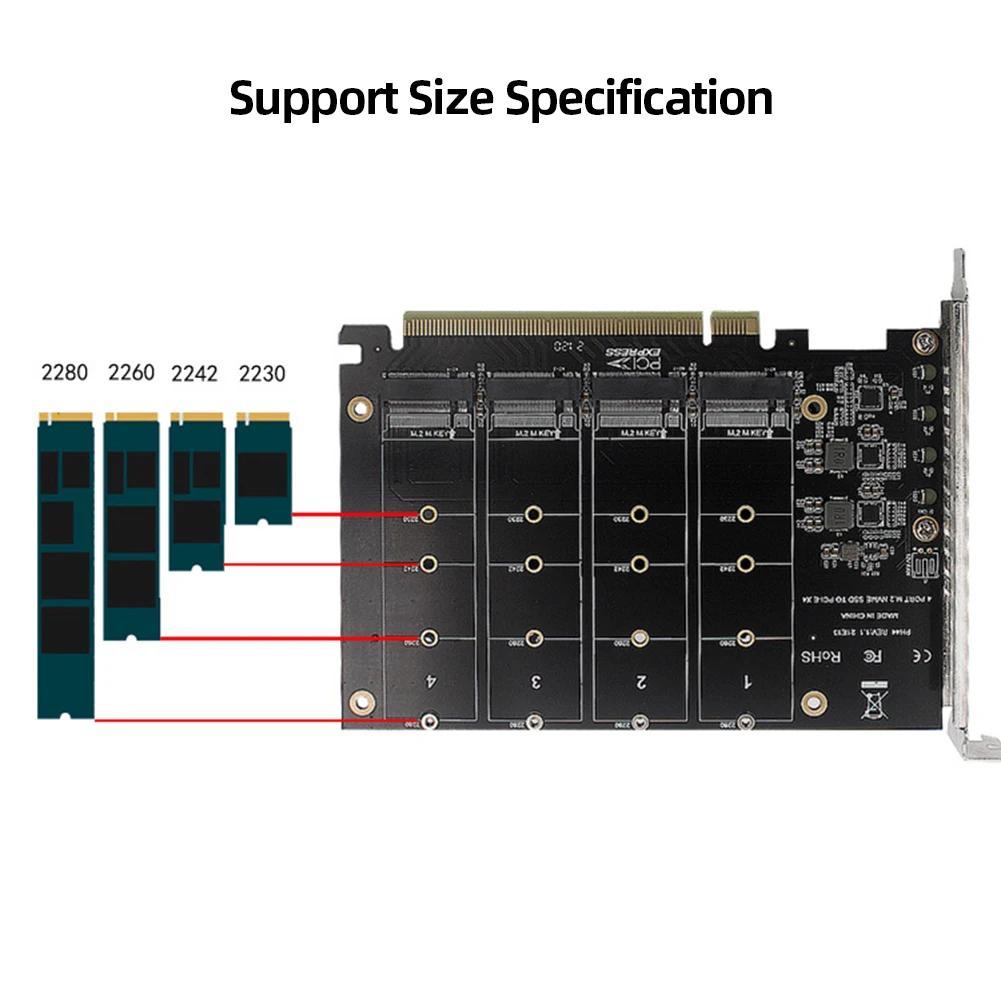 濭 ִ 4 ũ NVME RAID PCI-E X16 ø ī, PCIEX16 NVME M.2 MKEY SSD RAID Ȯ , 4X32Gbps
